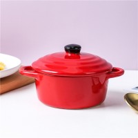 Wholesale cook casserole kitchen cookware red ceramic casseroles with lid