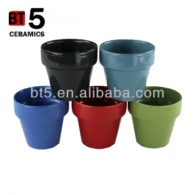 Ceramic Garden pot 4 inch in colors